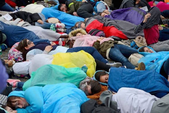 Una postal más que refleja la cantidad de peregrinos que se dieron cita en la Plaza de San Pedro.