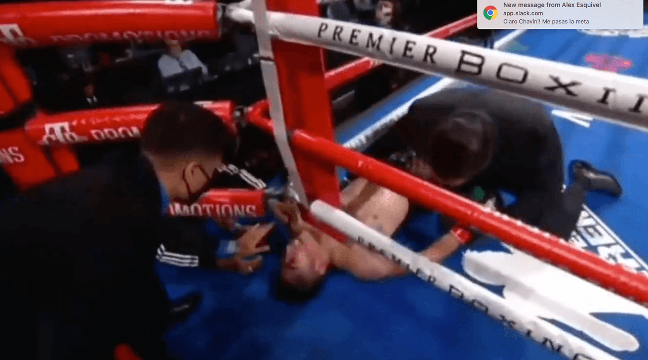 Las impactantes imágenes del uppercot que mandó a la lona al mexicano. | El nocaut del año le otorgó a Gervonta Davis el cinturón superpluma de la AMB, además de conservar su título del mismo organismo, pero en la categoría ligero.