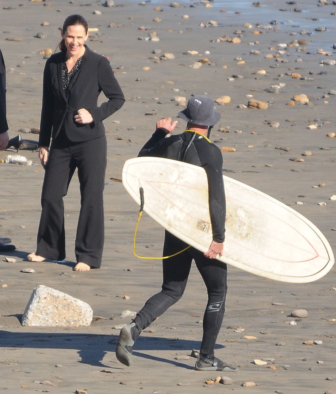 La actriz en realidad se encontraba trabajando.