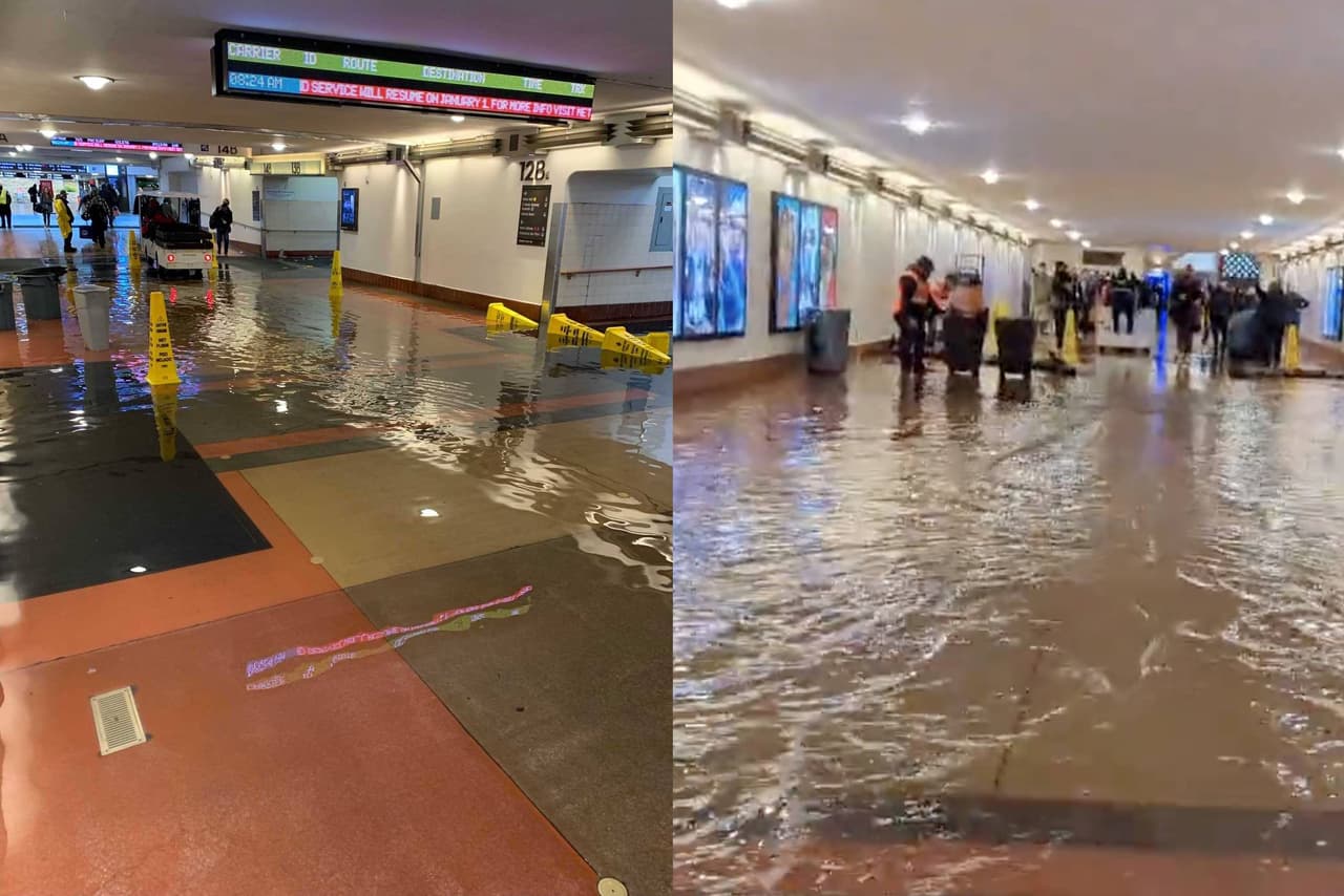 Inundación del Union Station en el centro de Los Ángeles afecta a cientos de viajeros