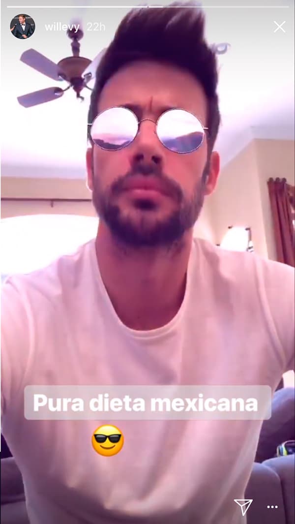 El cubano William Levy demostró en Instagram que tiene un gran cariño por México y con motivo del 5 de mayo festejó de la mejor manera este día: con un menú de comida mexicana, el cual consistió en enchiladas de pollo y frijoles.