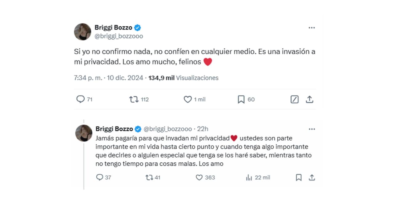 La reacción de Briggitte Bozzo a la filtración de sus imágenes besando a futbolista.
