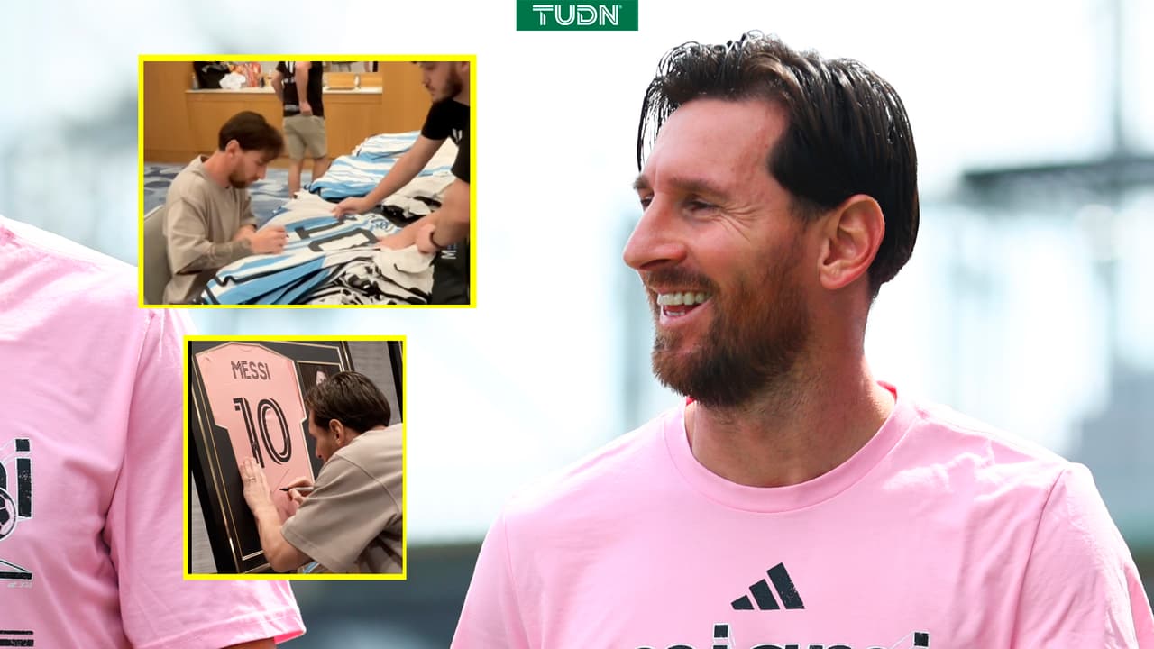 Messi sorprende con la cantidad de playeras que firmó