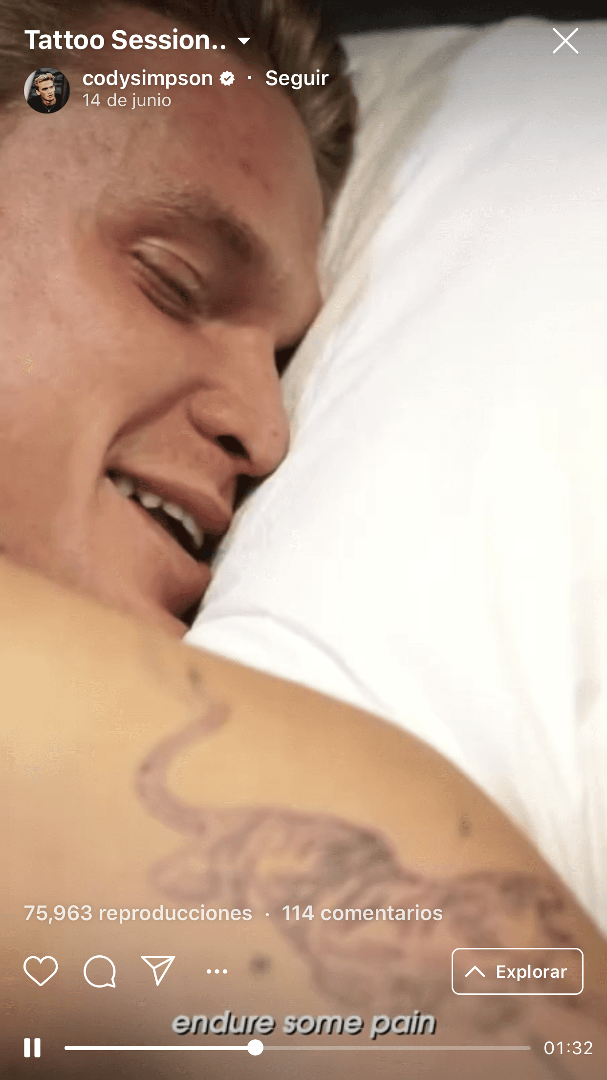 El 14 de junio, el cantante publicó 
<b><a href="https://www.instagram.com/tv/Bys_sZJFBN8/?igshid=y9tssowaqam" target="_blank">un video</a></b> en el que se ve a Bassill tatúandole un tigre en el brazo.