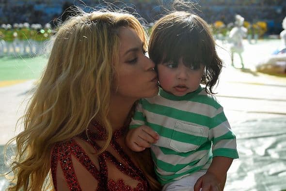 La colombiana llevó a su pequeño Milan Piqué al cierre de la Copa.