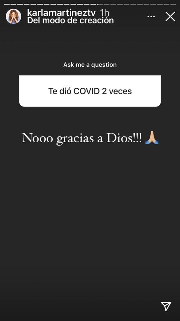 El año pasado, Karla dio positivo a covid-19; sin embargo, pudo recuperarse completamente.