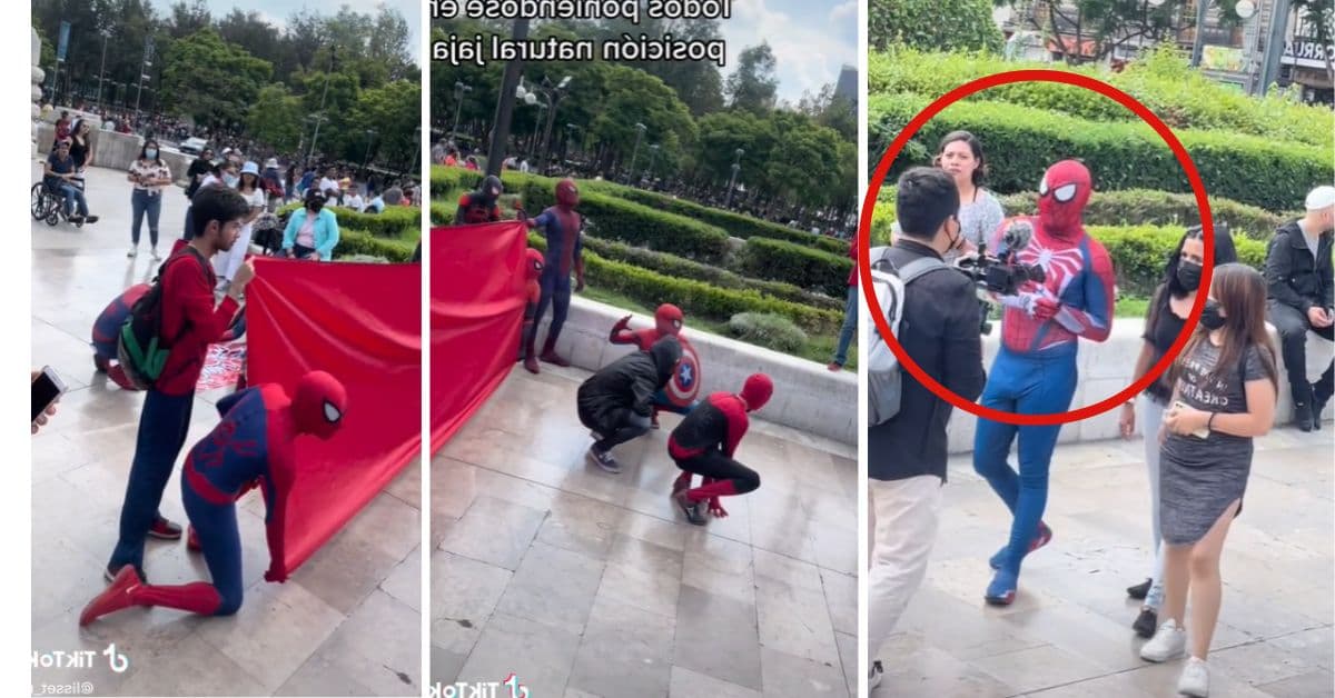 Hombre le pide matrimonio vestido de Spider-Man