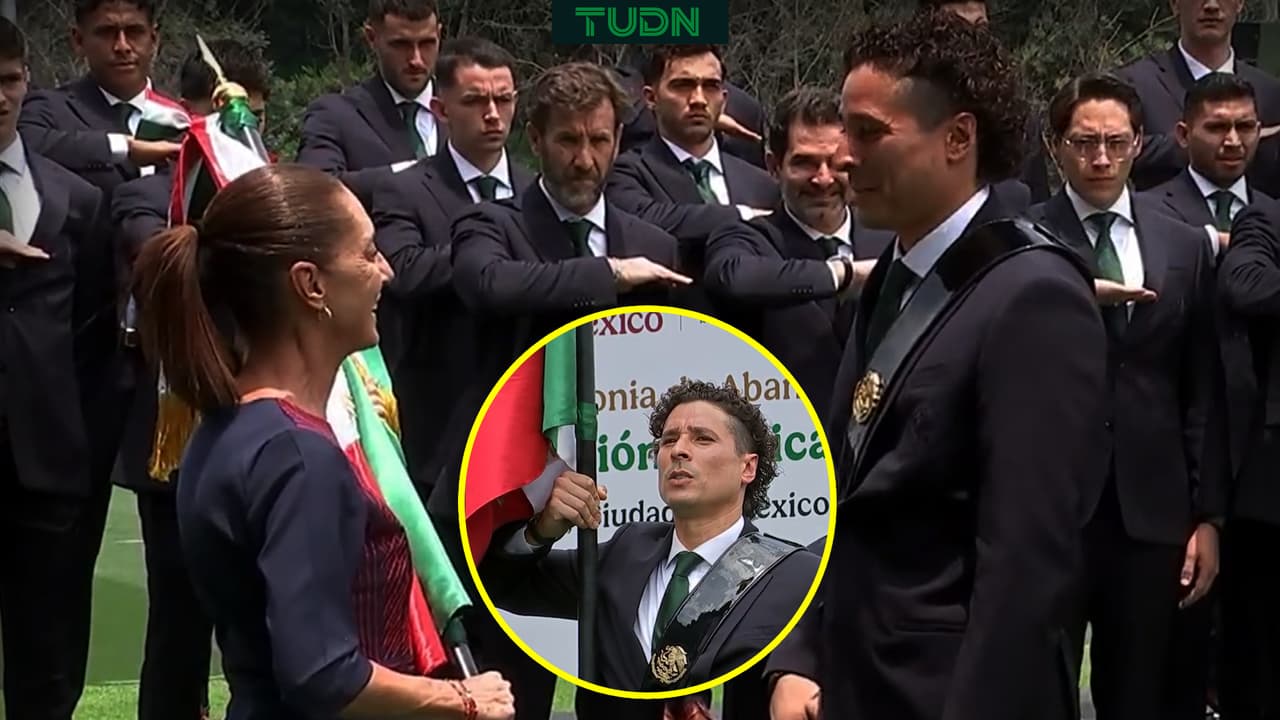 Guillermo Ochoa es el abanderado de México con presidenta Claudia Sheinbaum
