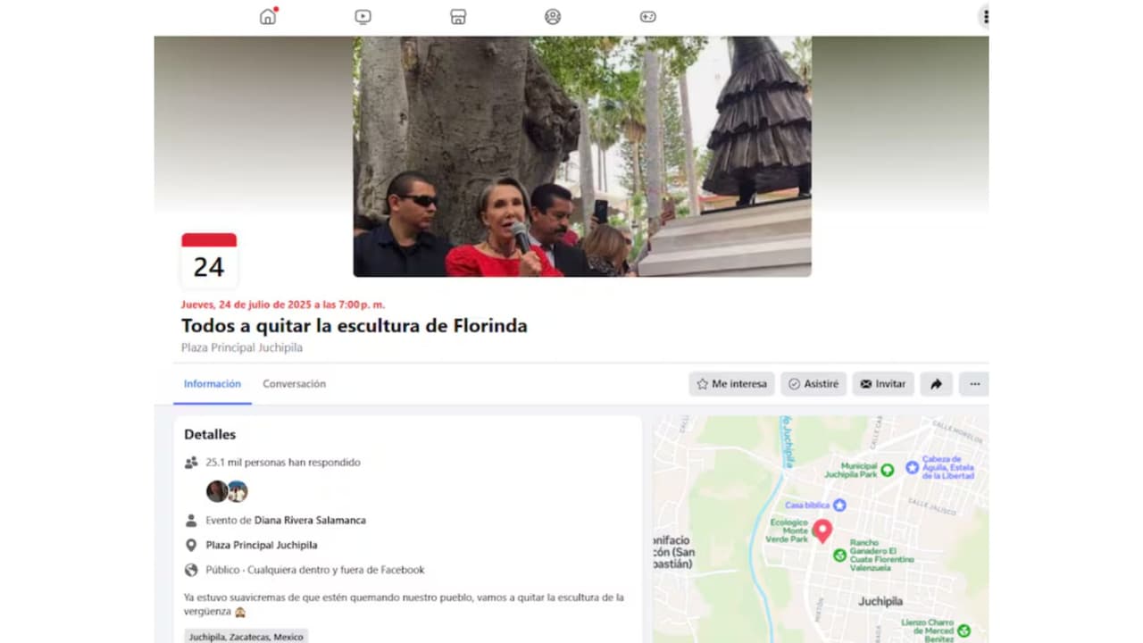 Estarían buscando derribar escultura de Florinda Meza en Zacatecas.