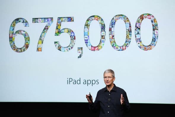 La iPad tiene 675 mil aplicaciones desarrolladas de forma especial para este formato de equipo.