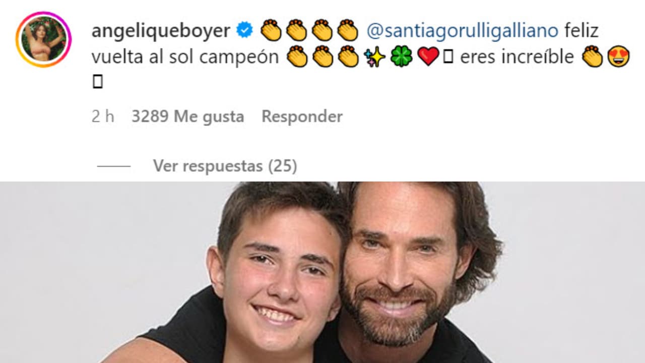 Angelique Boyer reaccionó así al mensaje que Sebastián Rulli le dedicó a su hijo 'Santi'.
