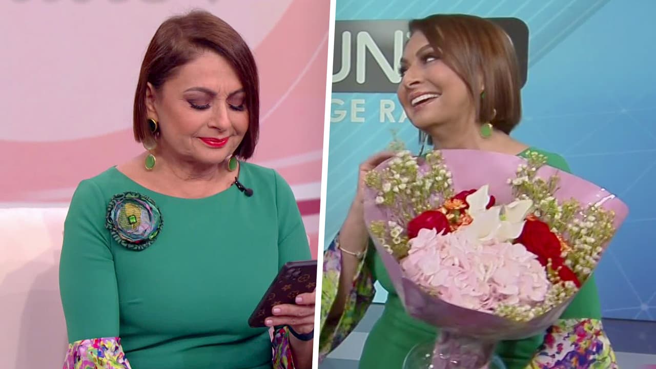 María Antonieta Collins recibió flores de Jorge Ramos y un mensaje de su hija que casi la hace llorar