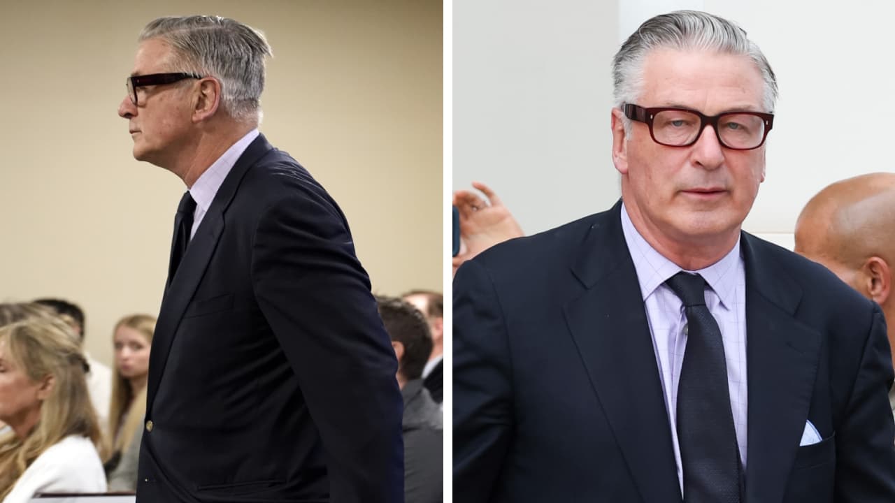 Las primeras imágenes de Alec Baldwin tras salir de la corte libre de cargos