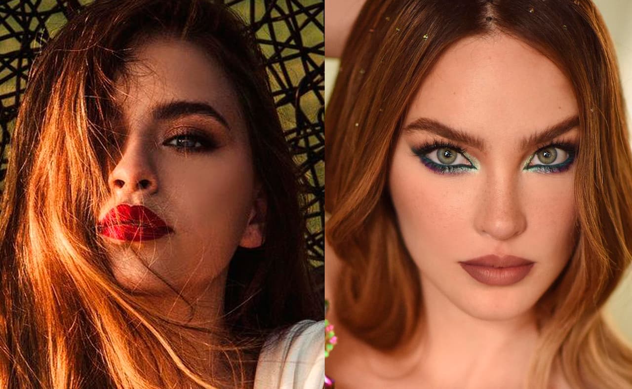 Aunque ambas saben sacar provecho del maquillaje, queda en evidencia que la hermana de Nodal tiene los labios más gruesos y los ojos un poco más pequeños que Belinda.