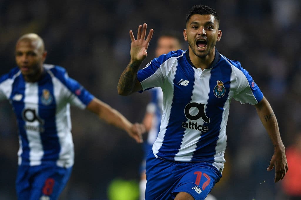 Un total de cinco goles acumula Tecatito en la campaña 2018-19, el más reciente de ellos el 28 de noviembre de 2018 contra el Schalke 04 por la UEFA Champions League.