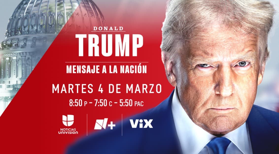 Cómo ver el primer mensaje de Trump al Congreso en Univision