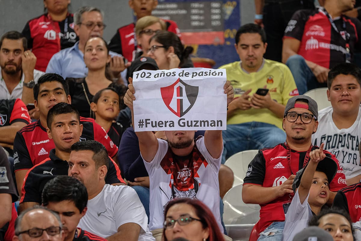 Atlas es penúltimo de la tabla con solo un punto en el Apertura 2018 y los fanáticos del equipo 'Tapatío' no aguantan más la situación.