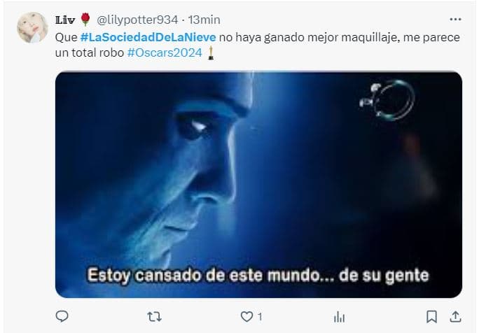 'La sociedad de la nieve' no ganó ningún premio Oscar