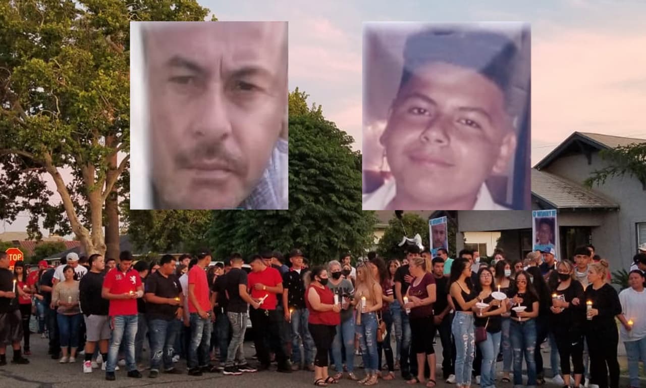 Familiares honran a padre e hijo que mueren en tiroteo tras incidente de violencia doméstica 