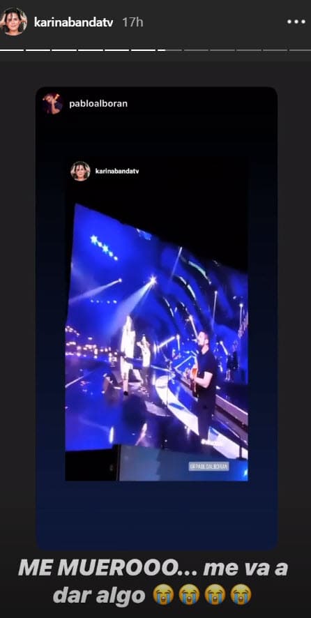 Uno de los clips que publicó la presentadora mexicana fue retomado por Pablo Alborán, situación que no dejó de mostrar en su cuenta con la frase: "
<b>Me muero… me va a dar algo</b>".
<br>