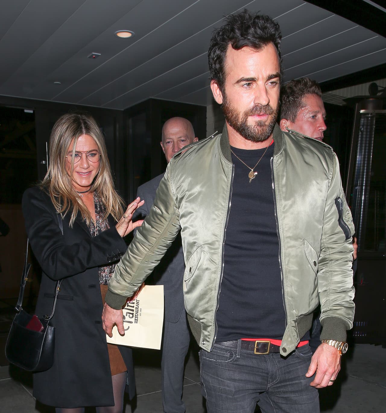Jen Aniston y Justin Theroux salieron a una 'date' en el exclusivo barrio de L.A.