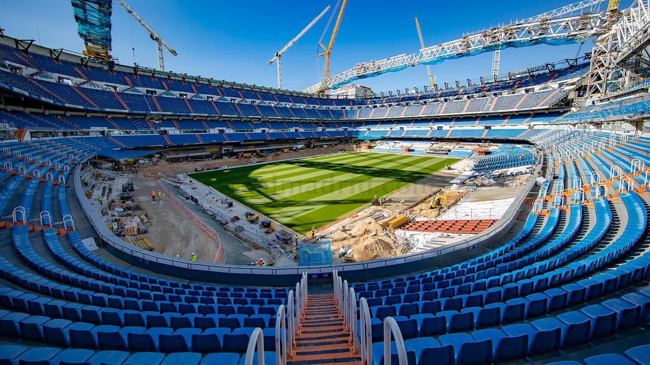 Las obras del Santiago Bernabéu continúan a marchas forzadas y ya se comienzan a completar estructuras importantes de la remodelación.