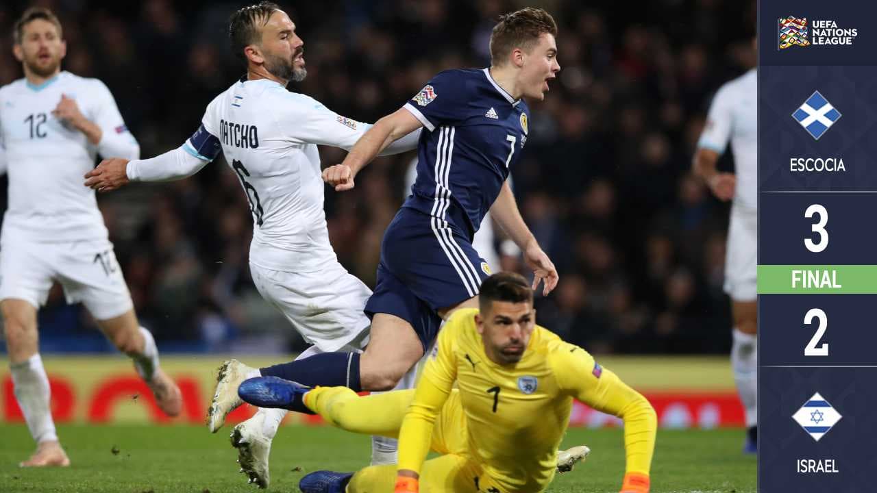 Escocia derrota a Israel y asciende a la Liga B en la Nations League
