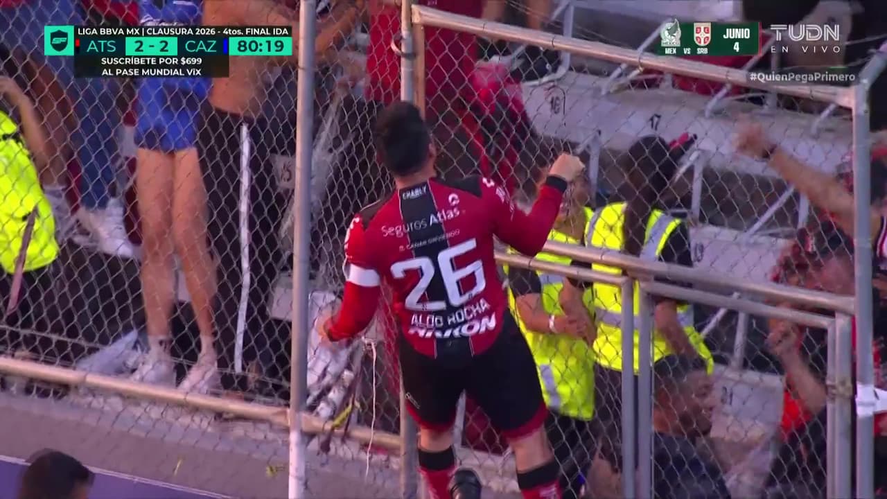 ¡Atlas empata el juego desde los once pasos con golazo de Aldo Rocha!