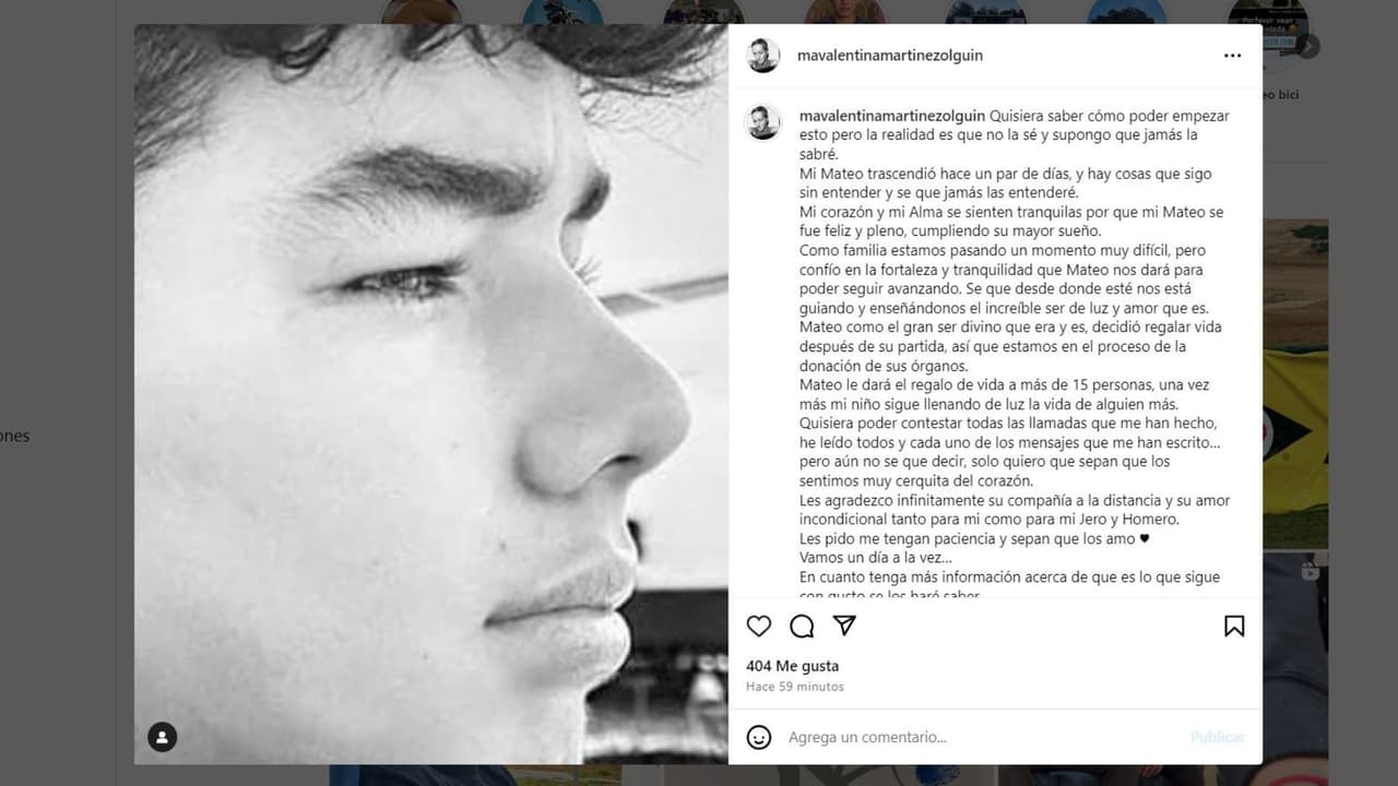Mamá de Mateo revela que están en proceso de donar los órganos de su hijo.
