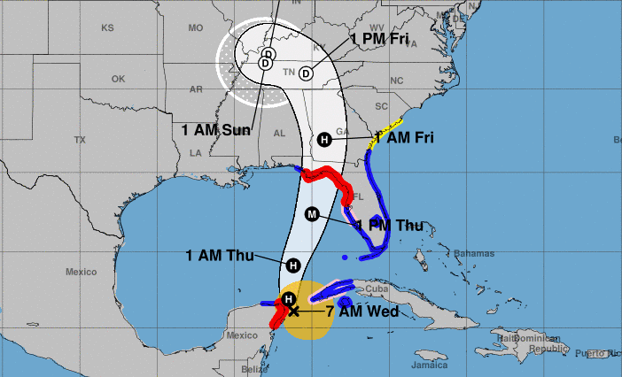 Helene amenaza con llegar a Florida como un devastador huracán categoría 4, con marejadas de hasta 20 pies, según el NHC