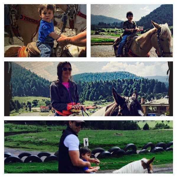 Es un padre orgulloso de sus tres retoños.