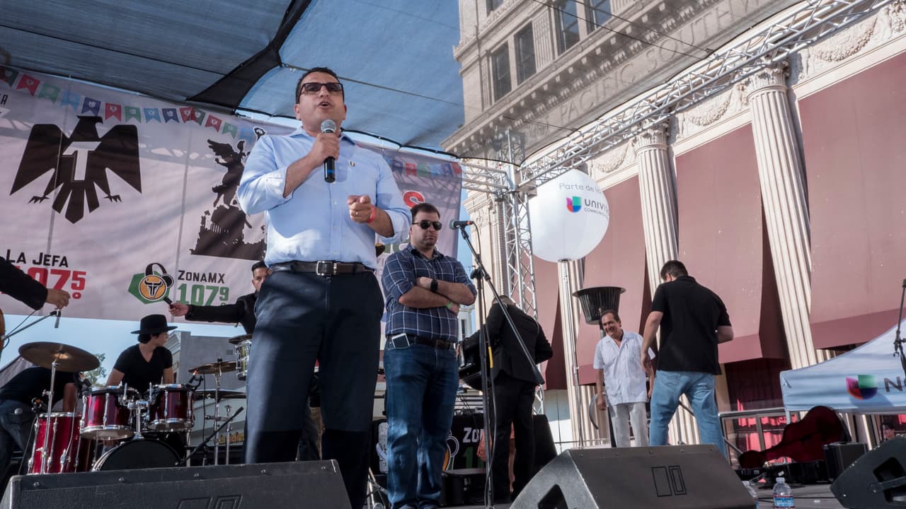 La celebracion de Independencia en el Fulton Mall