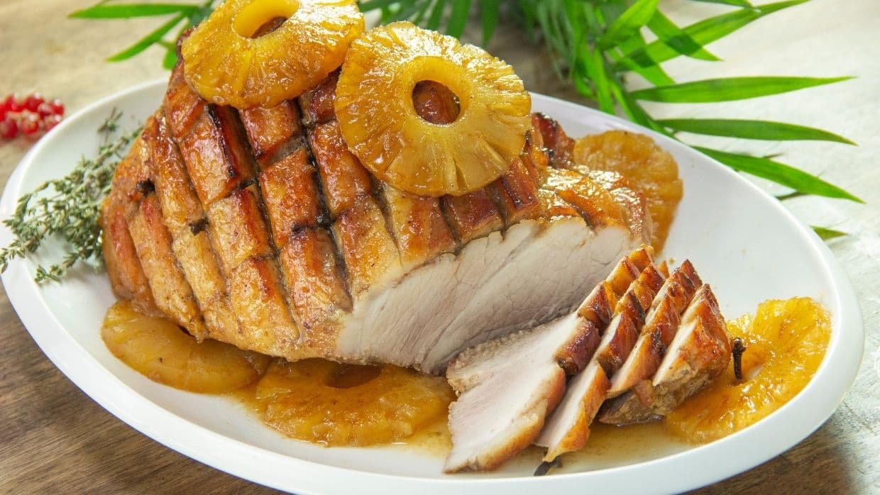 Pierna de cerdo glaseada para las fiestas 