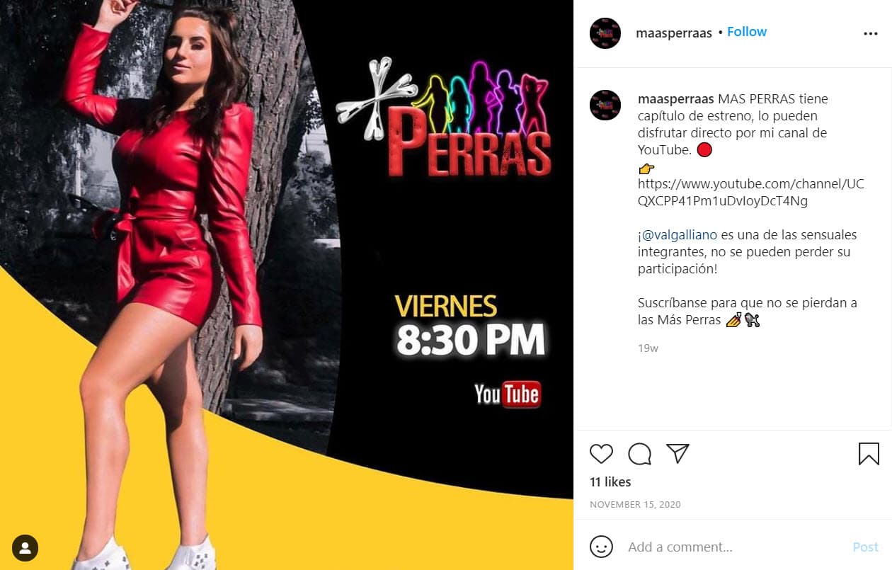 Ahora Valentina ha mostrado que le gusta la conducción como a su madre y es parte de las presentadoras de 'Más perras', show que Cecilia Galliano tiene en su canal de YouTube.
<br>