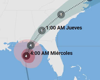 Sigue aquí la trayectoria del huracán Michael luego de tocar tierra en Florida