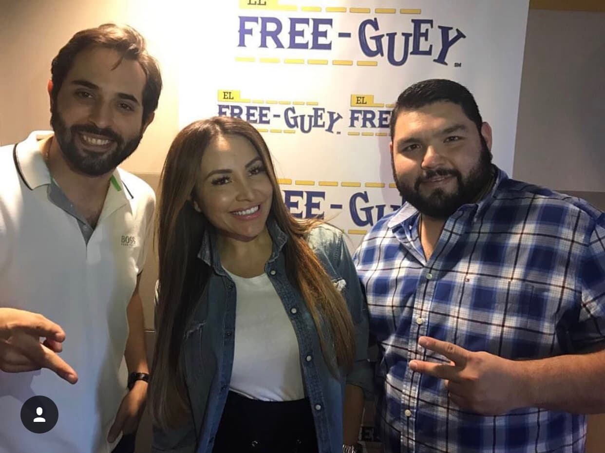 Foto obligada de los tres amigos.