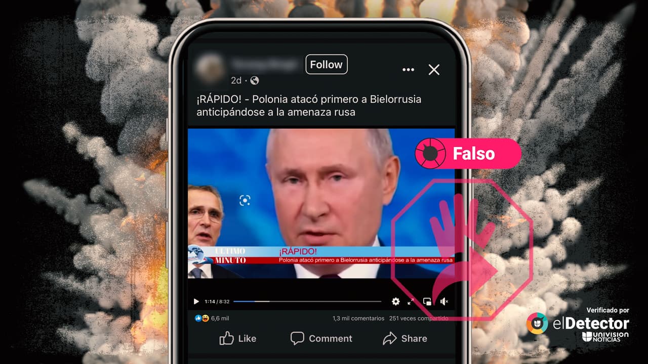 Polonia NO atacó a Bielorrusia, como dice el título de ese video viral