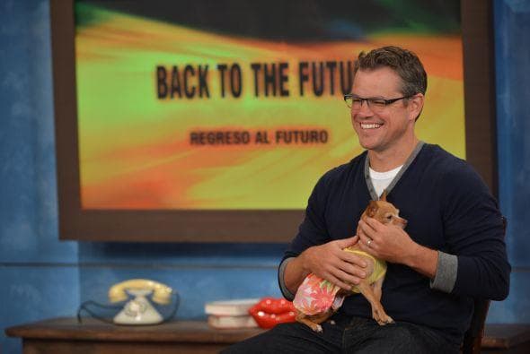 Matt Damon la conoció y la llenó de caricias.