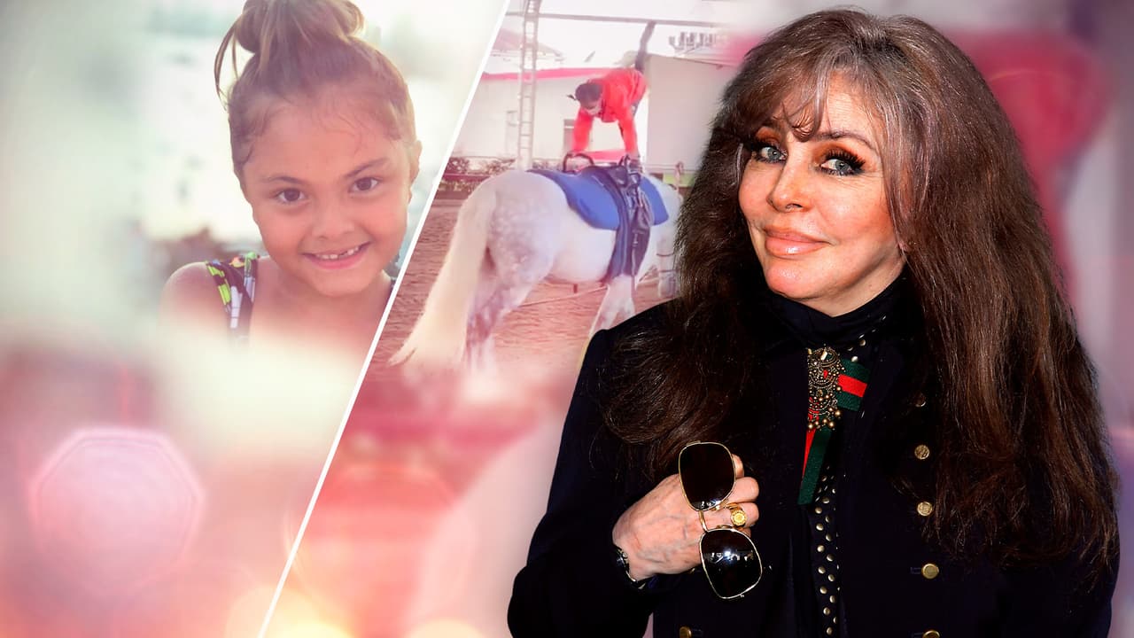 No solo toca el piano y pinta, la nieta de Verónica Castro también hace acrobacias encima de un caballo