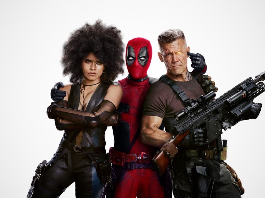 Ryan Reynolds, Josh Brolin y Zazie Beetz en 'Deadpool 2'