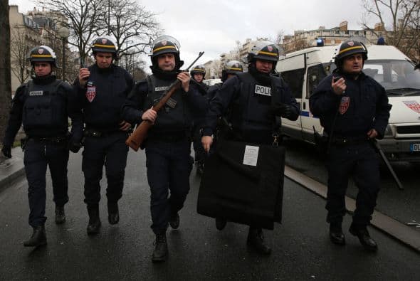 Imágenes de la toma de rehenes en una tienda judía en París.  