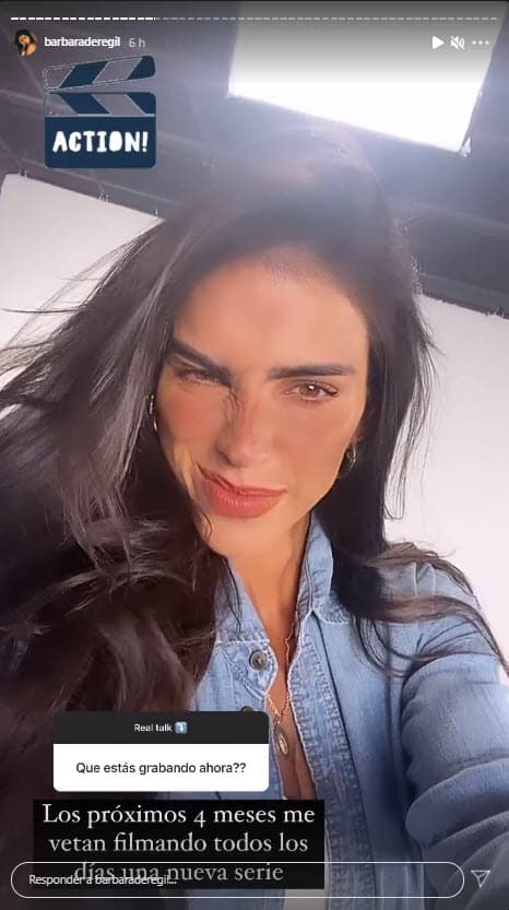 En sus historias de Instagram, este 30 de marzo compartió que durante los próximos 
<b>4 meses grabará una serie</b>, aunque no explica si se trata del mismo proyecto que compartirá con Guy Ecker.
<br>