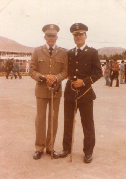 Amadis Jimenez was promoted to captain a few days before the invasion of Panama. He took over his new command at the Coco Solo naval infantry base a few hours before the bombardment began. Seen here graduating as sub-lieutenant.