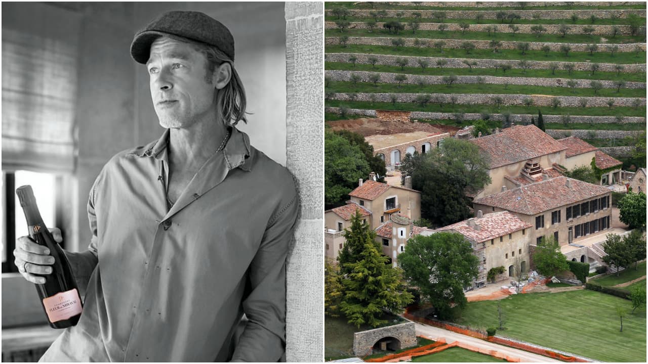 El viñedo donde se produce el vino rosado Miraval se encuentra en la finca del mismo nombre, negocio en el que Brad Pitt y Angelina Jolie invirtieron.