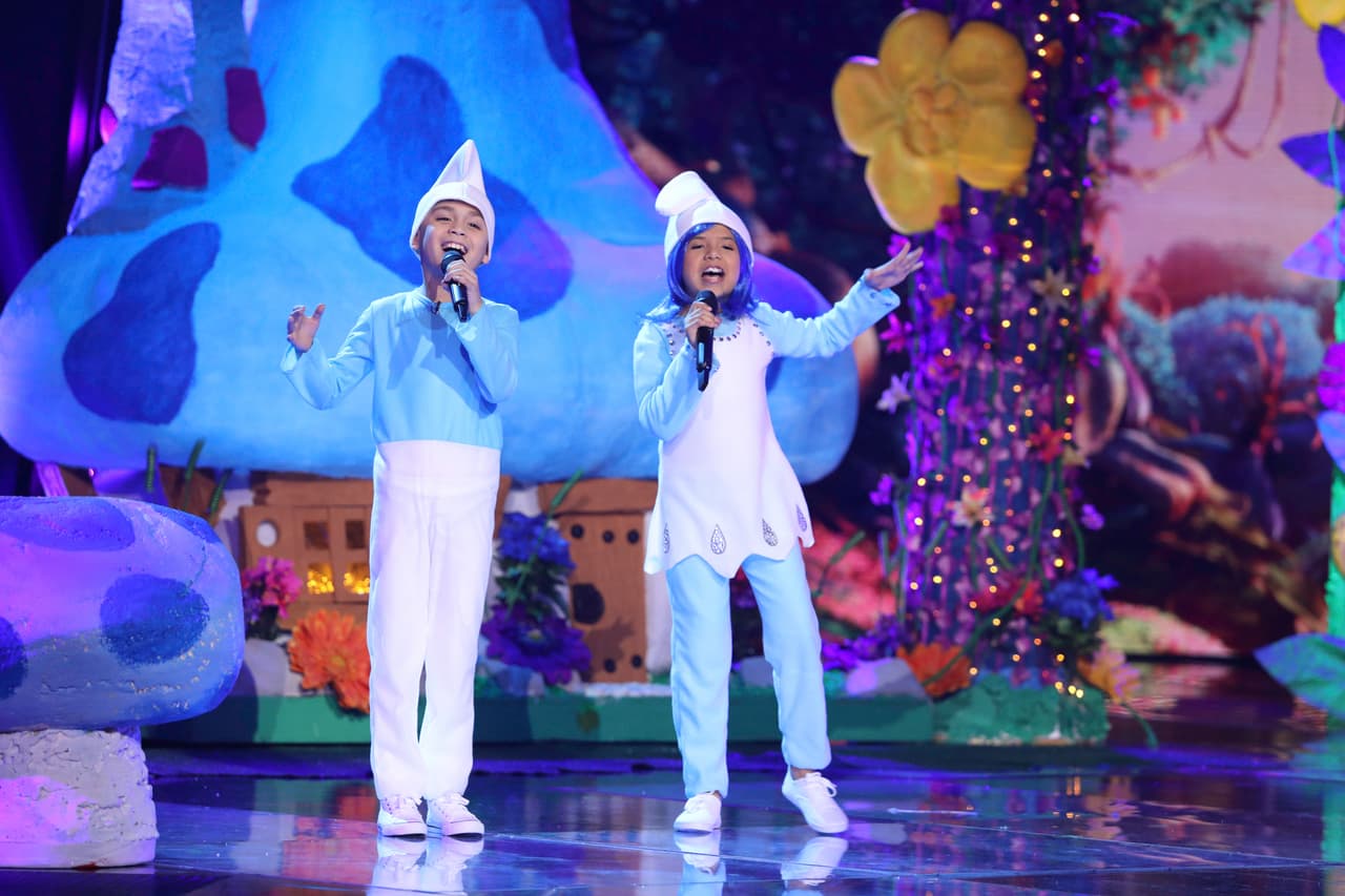 Pudieron divertirse en grande como los Smurfs.