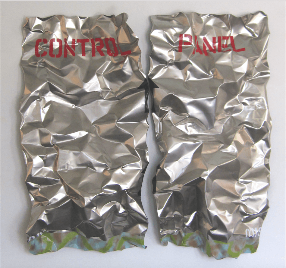 Christopher Leroux Control Panel Mixta sobre aluminio corrugado (184 x 97 x 27 cm) Galería: Sonce Alexander Feria: Miami Project