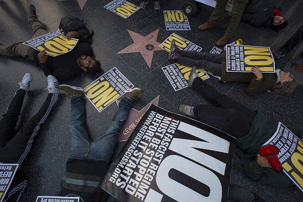 Manifestación antinuclear en diciembre de 2016, en Hollywood, California.