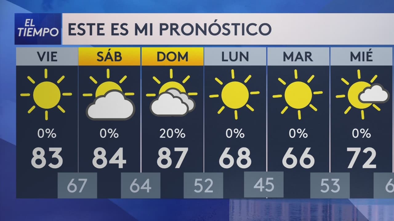 Pronóstico del tiempo hoy en Miami: fin de semana caliente con chubascos pasajeros; El termómetro alcanzará 83 °F