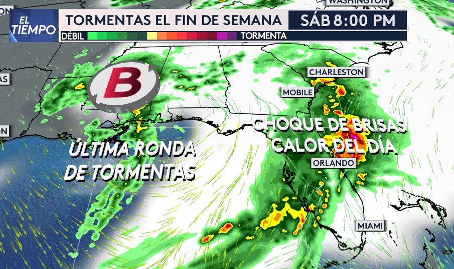 Fin de semana con tiempo severo en Florida Central: rondas de tormentas podrían dejar granizo y ráfagas de 70 mph