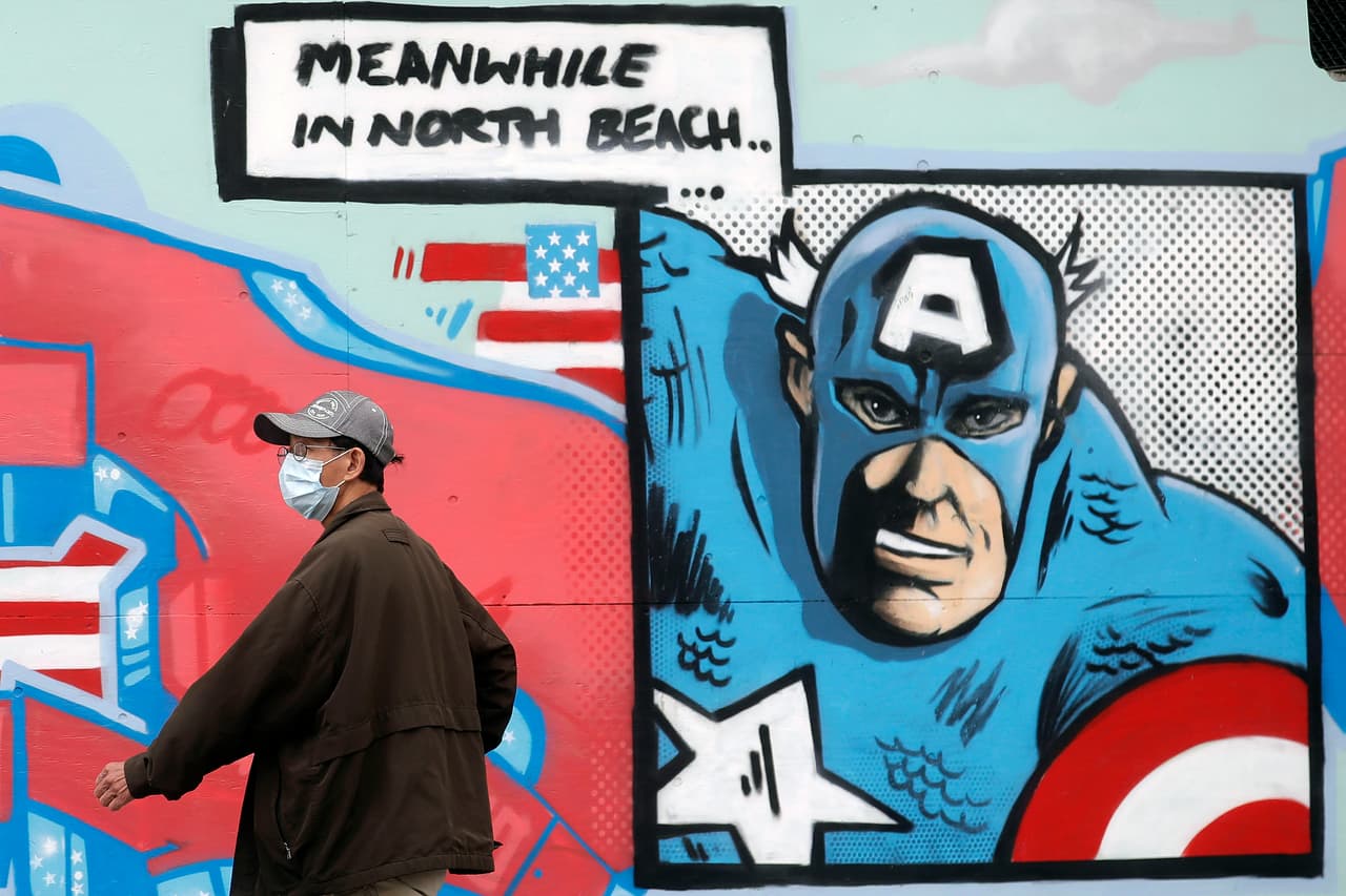 El cierre masivo de negocios en San Francisco a causa de la pandemia de coronavirus ha creado una nueva oportunidad para muralistas y artistas callejeros, quienes han usado como lienzo las fachadas de los comercios no esenciales que continúan sin operar.